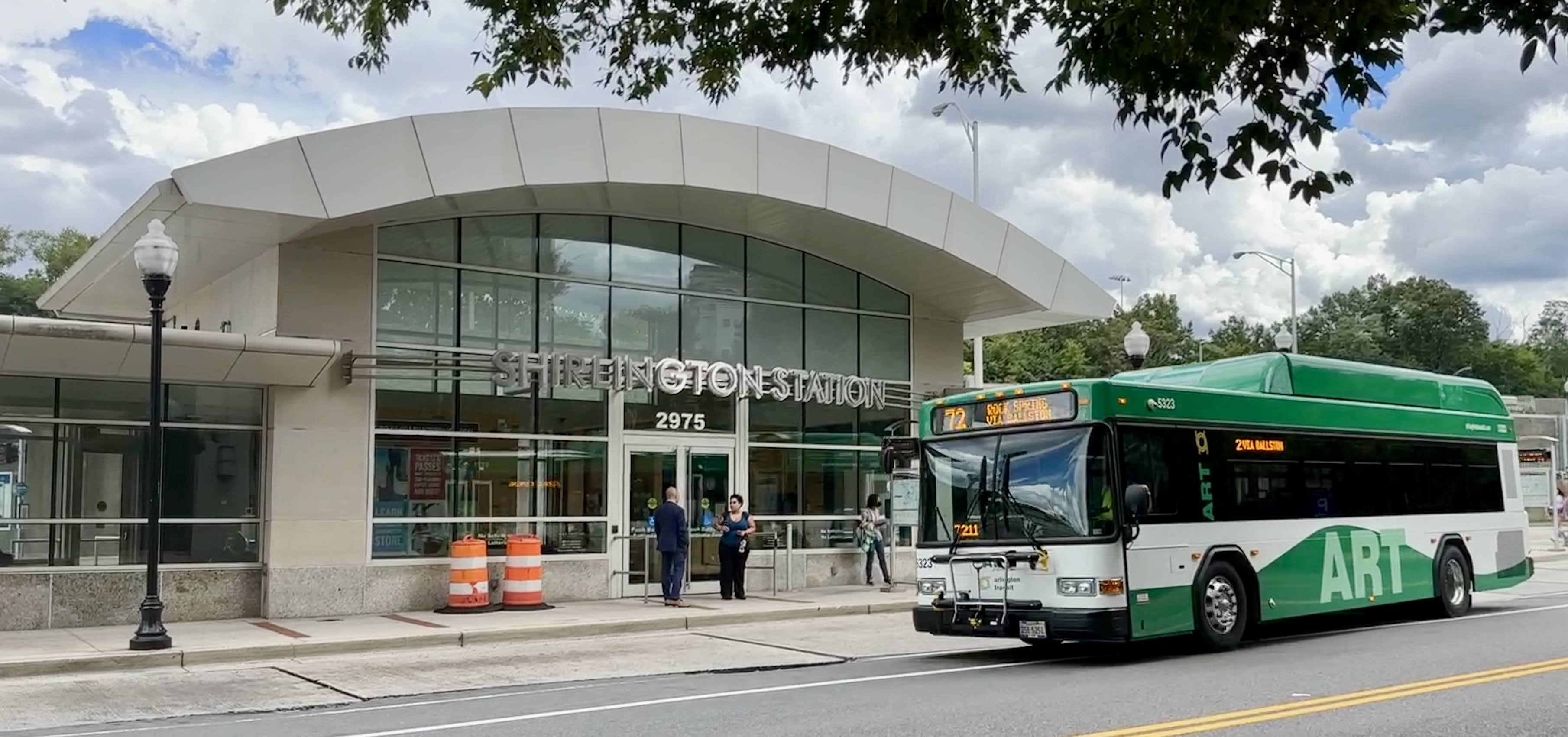 ART bus in front of Shirlington bus terminal