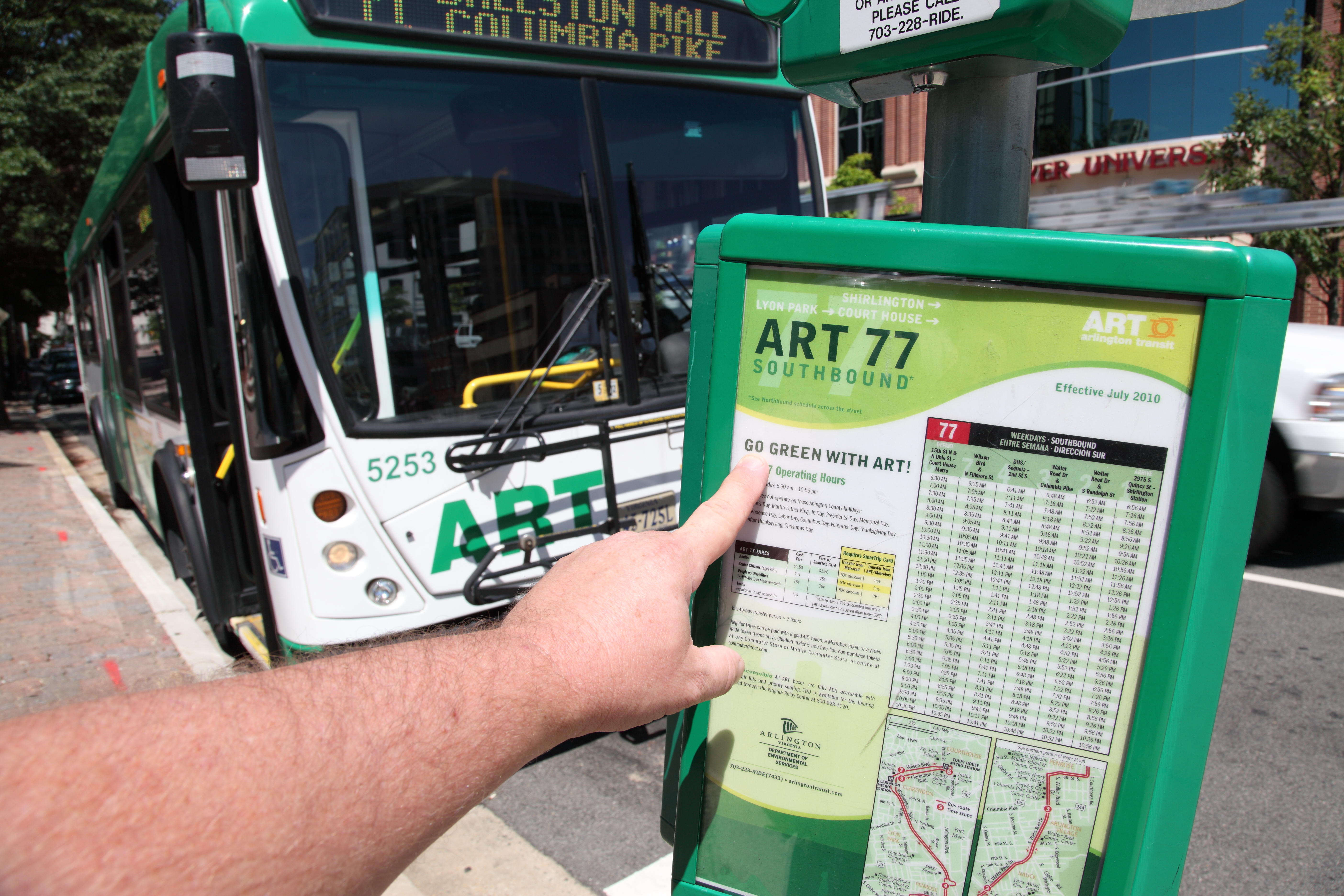 Photo: ART "flag" at bus stop